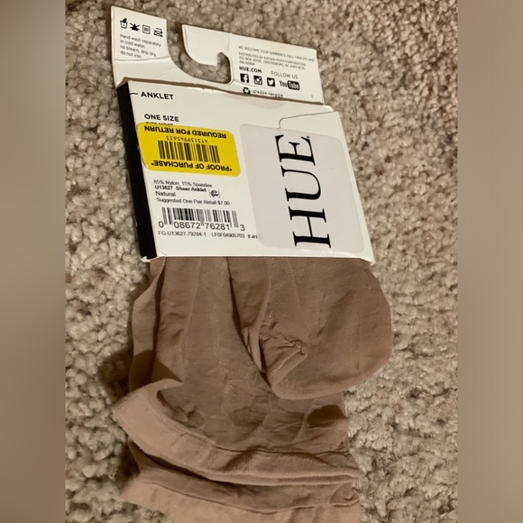 Hue Anklet Sheer Natural Sock - Picture 3 of 8